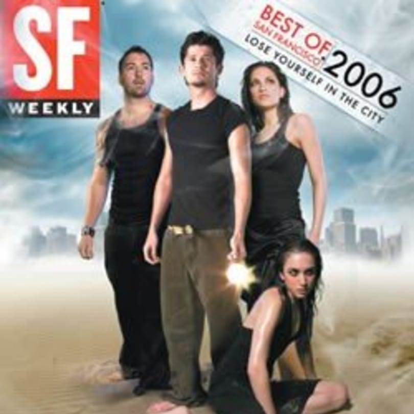 SF Weekly "Best of 2006" magazine cover featuring four models in a desert-like setting.