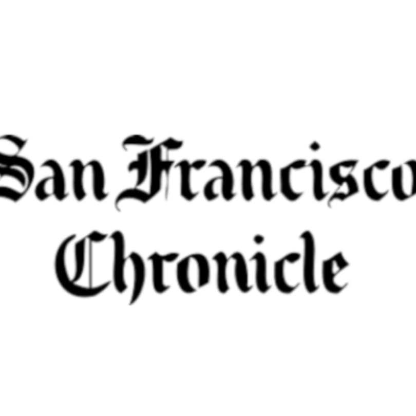 The words "San Francisco Chronicle" in a black gothic font on a white background.